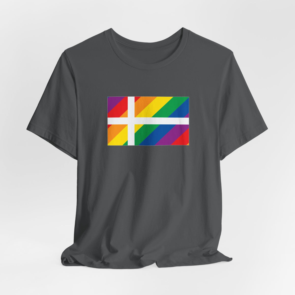Denmark Rainbow Pride Flag T-shirt, Several Color Options
