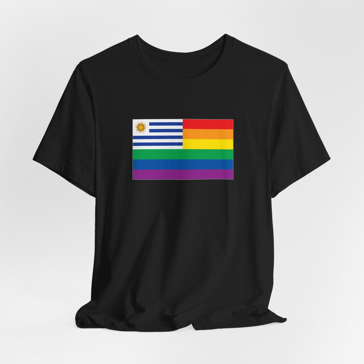 Uruguay Rainbow Pride Flag T-shirt, Several Color Options