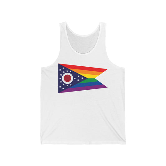 Ohio Rainbow Pride Flag Jersey Tank