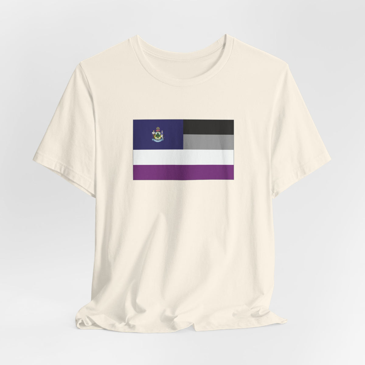 Maine Asexual Pride Flag T-shirt, Several Color Options