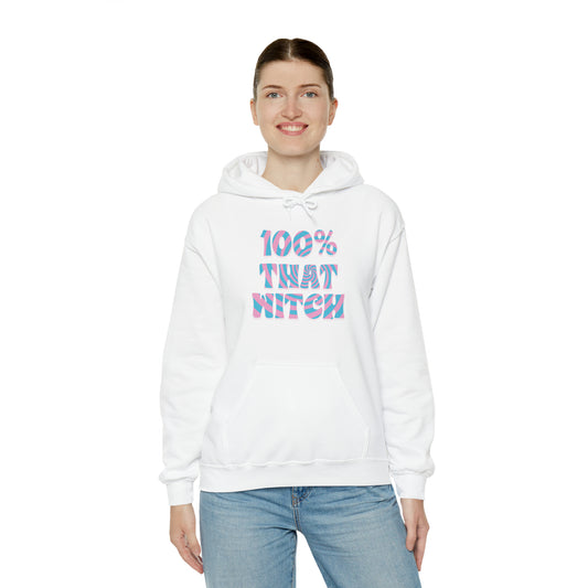 100% THAT WITCH Hoodie - trans deco spiral