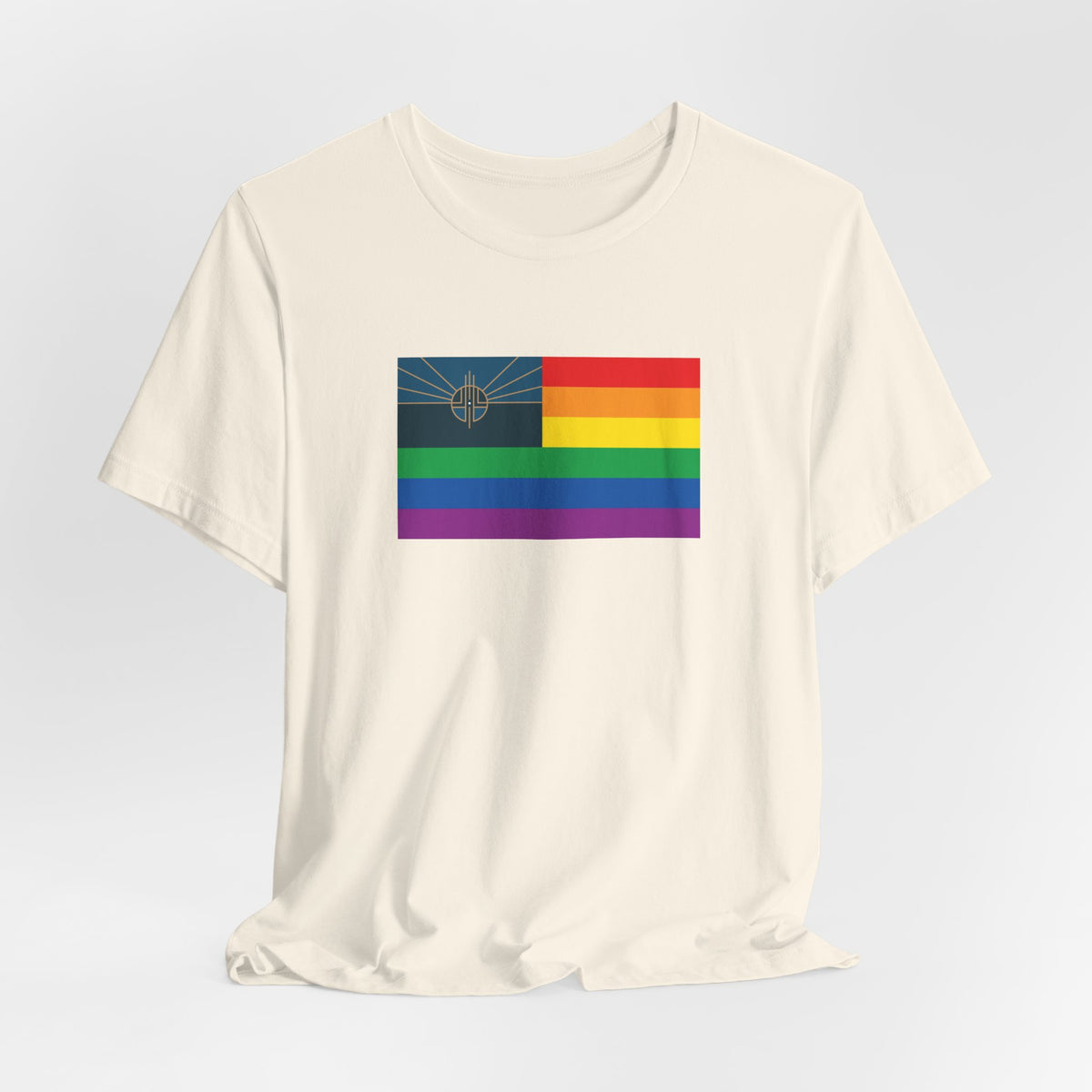 Lincoln, Nebraska Rainbow Pride Flag T-shirt, Several Color Options