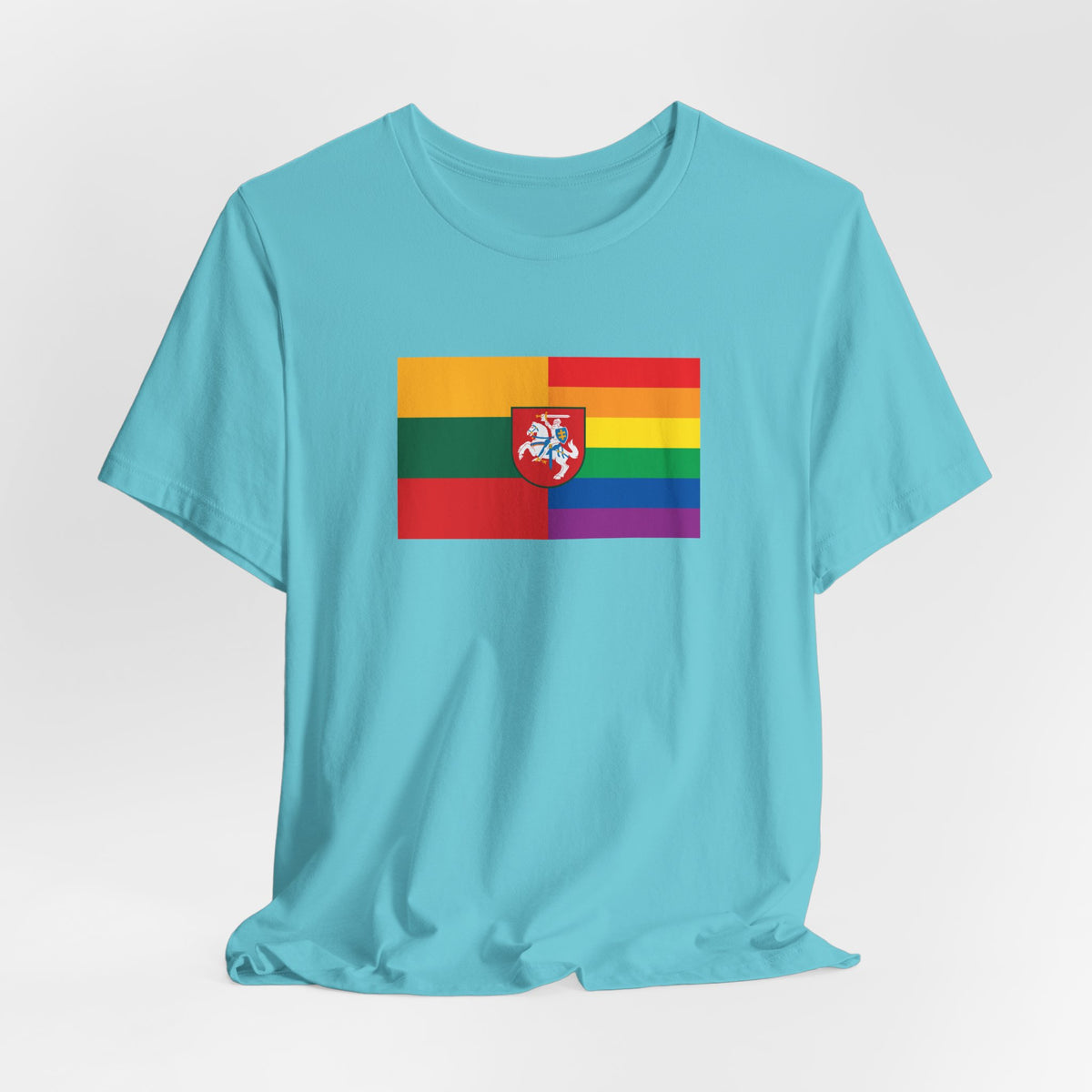 Lithuania Rainbow Pride Flag T-shirt, Several Color Options