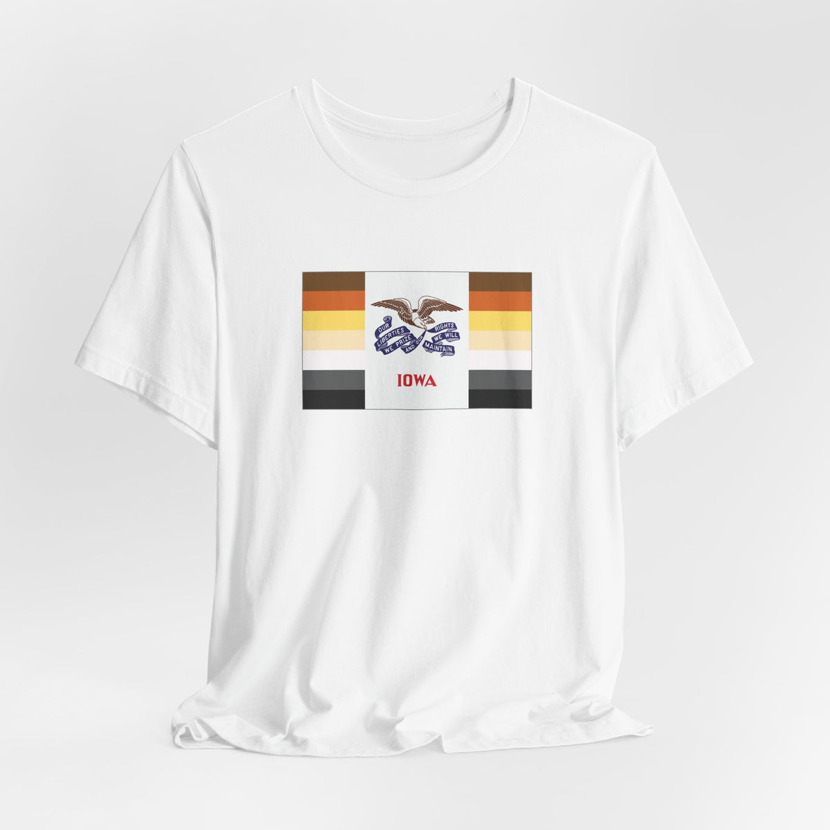 Iowa Bear Pride Flag T-shirt, Several Color Options