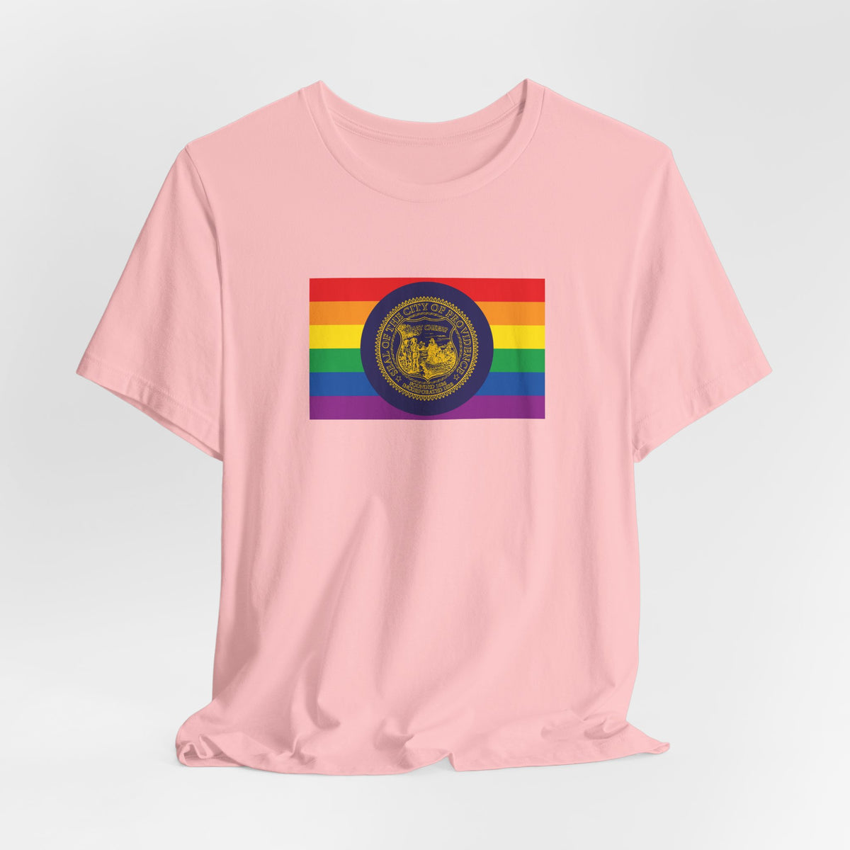 Providence, Rhode Island Rainbow Pride Flag T-shirt, Several Color Options