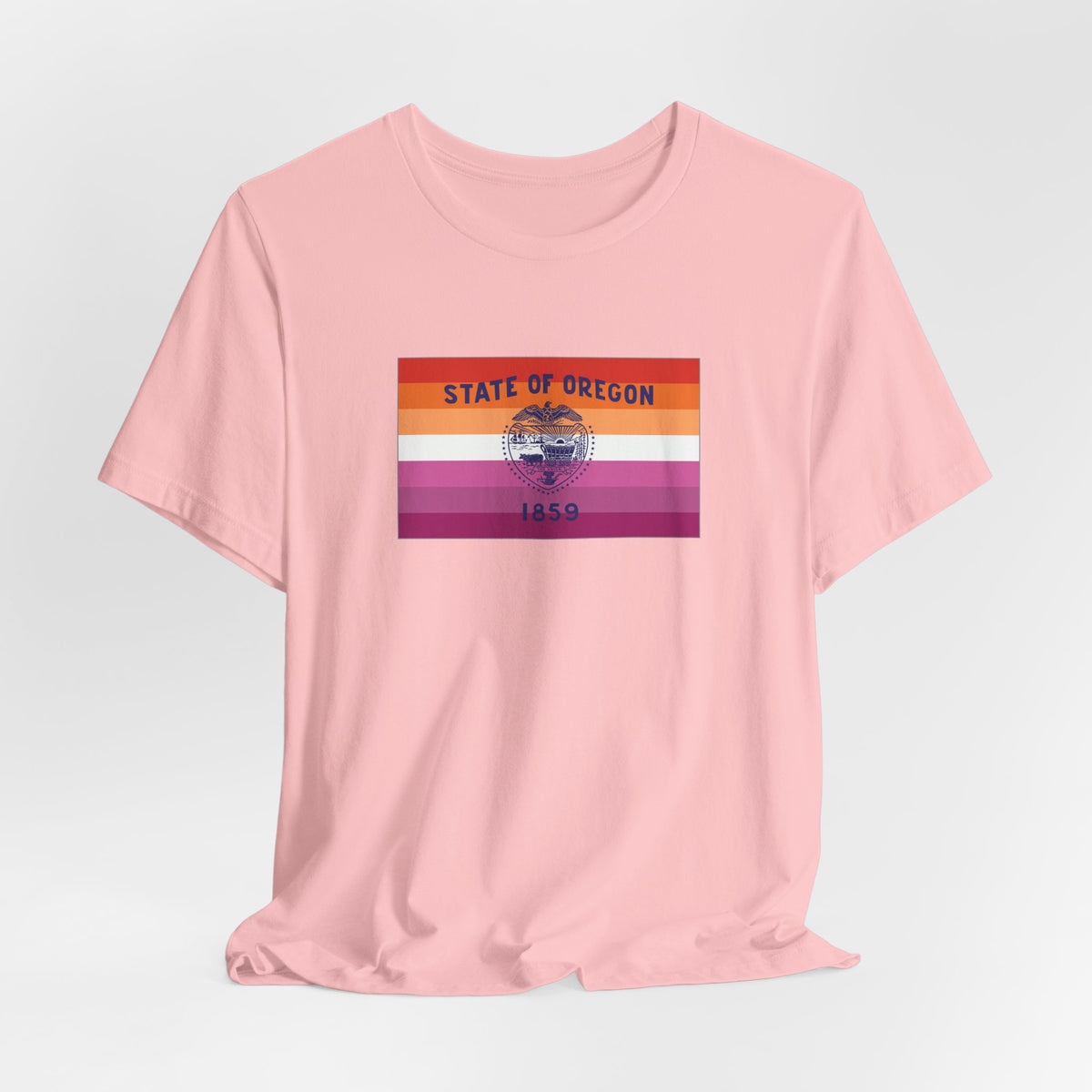 Oregon Lesbian Pride Flag T-shirt, Several Color Options