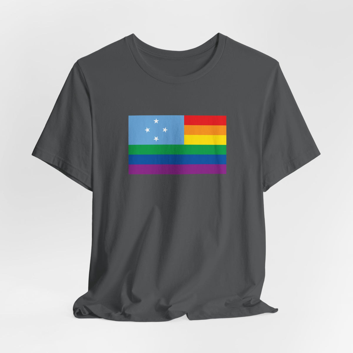 Micronesia Rainbow Pride Flag T-shirt, Several Color Options