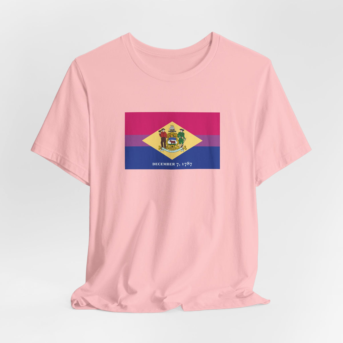 Delaware Bisexual Pride Flag T-shirt, Several Color Options