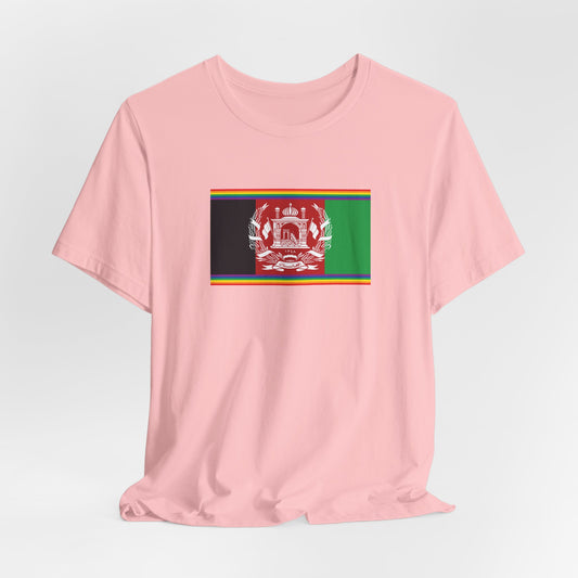 Afghanistan Rainbow Pride Flag T-shirt, Several Color Options