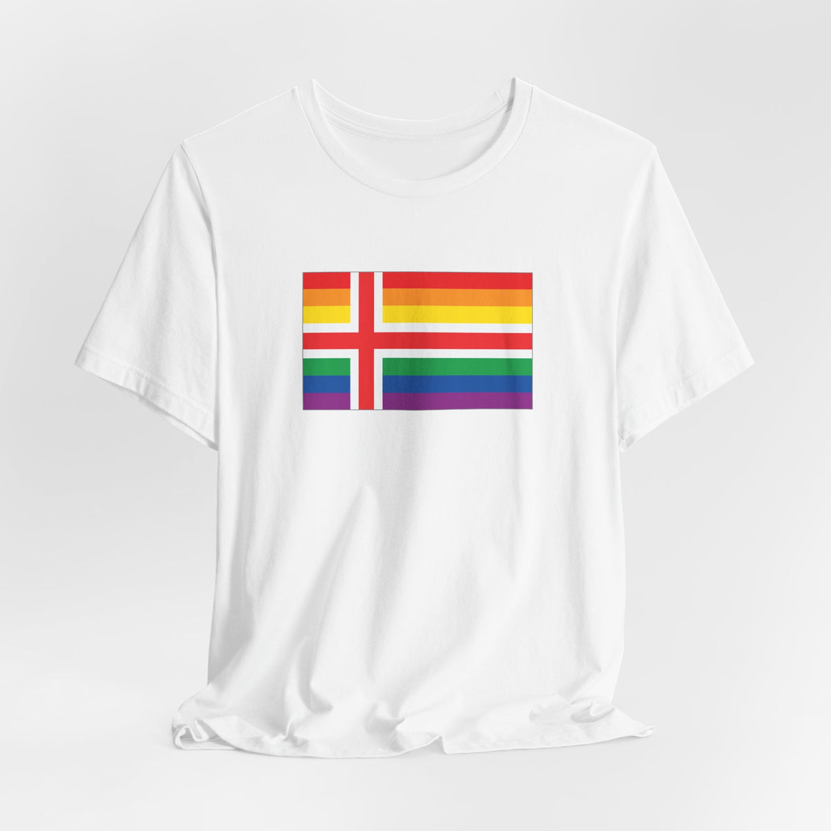 Iceland Rainbow Pride Flag T-shirt, Several Color Options