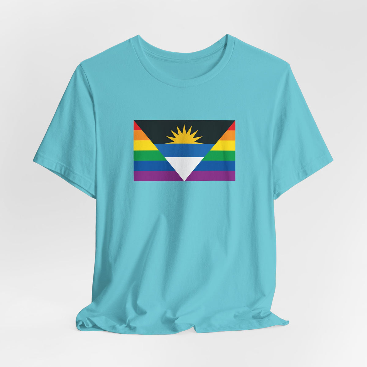 Antigua and Barbuda Rainbow Pride Flag T-shirt, Several Color Options
