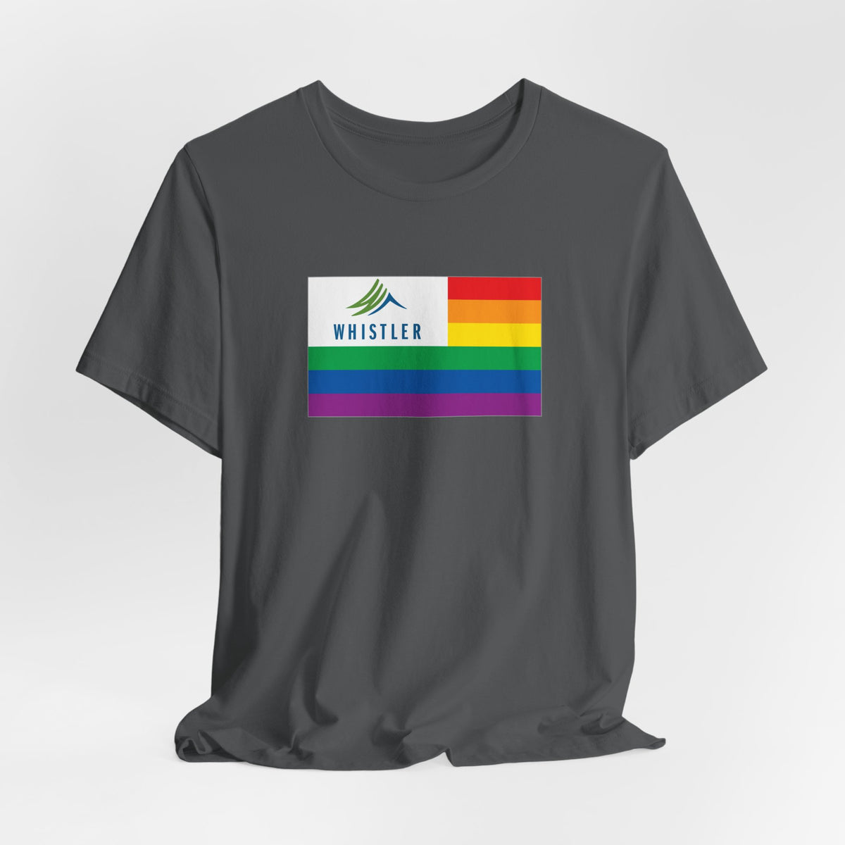 Whistler, Canada Rainbow Pride Flag T-shirt, Several Color Options