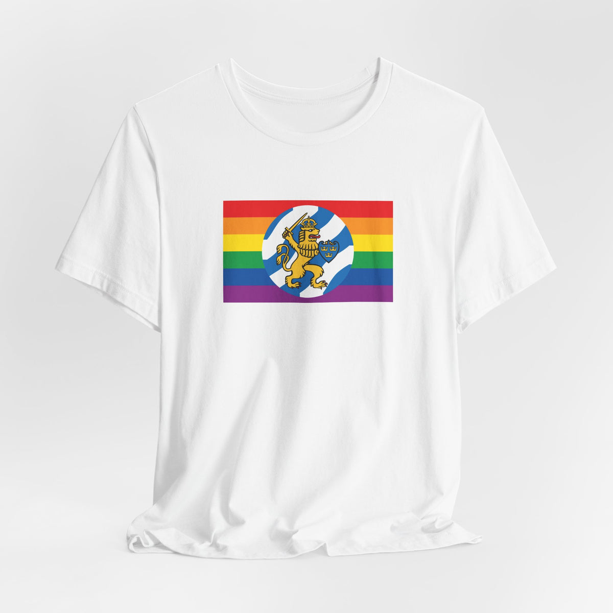 Gothenburg, Sweden Rainbow Pride Flag T-shirt, Several Color Options