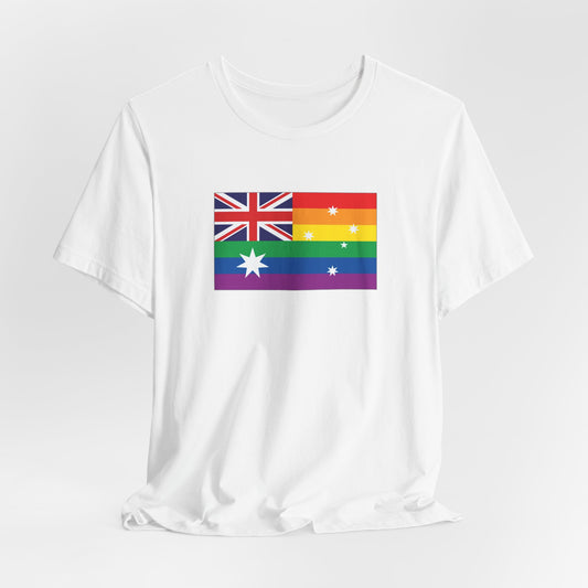 Australia Rainbow Pride Flag T-shirt, Several Color Options