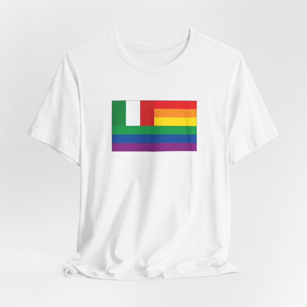 Italy Rainbow Pride Flag T-shirt, Several Color Options