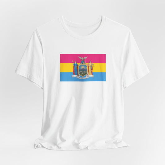 New York Pansexual Pride Flag T-shirt, Several Color Options