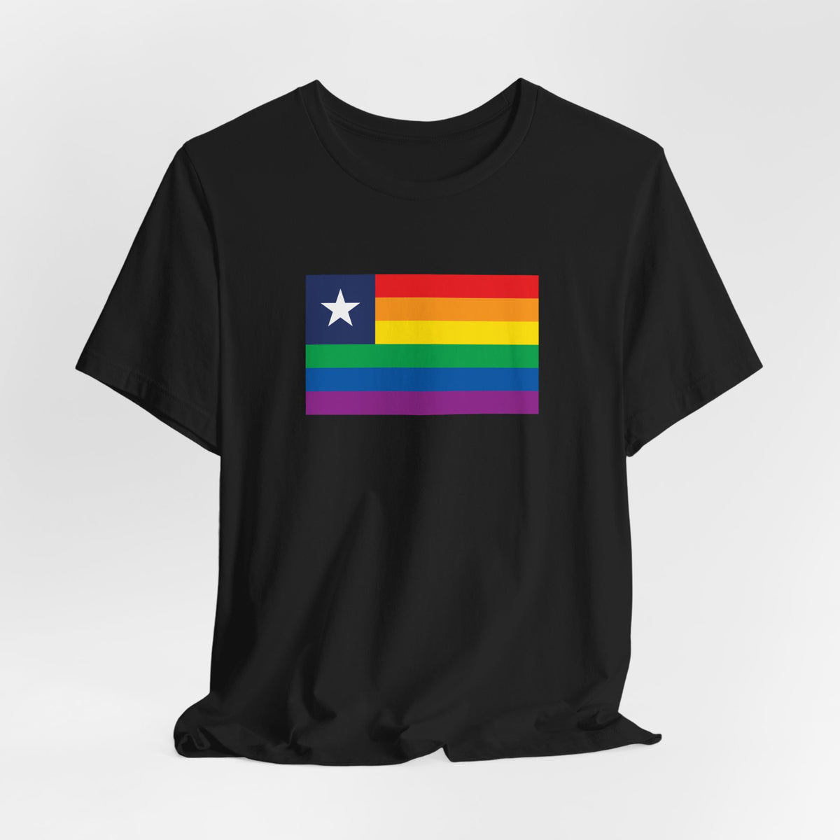 Liberia Rainbow Pride Flag T-shirt, Several Color Options
