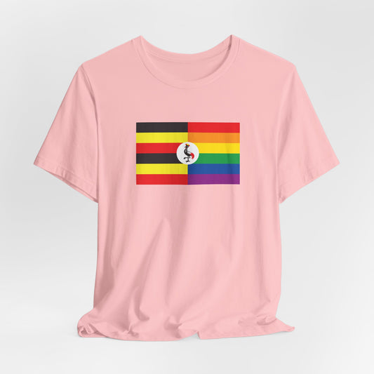 Uganda Rainbow Pride Flag T-shirt, Several Color Options