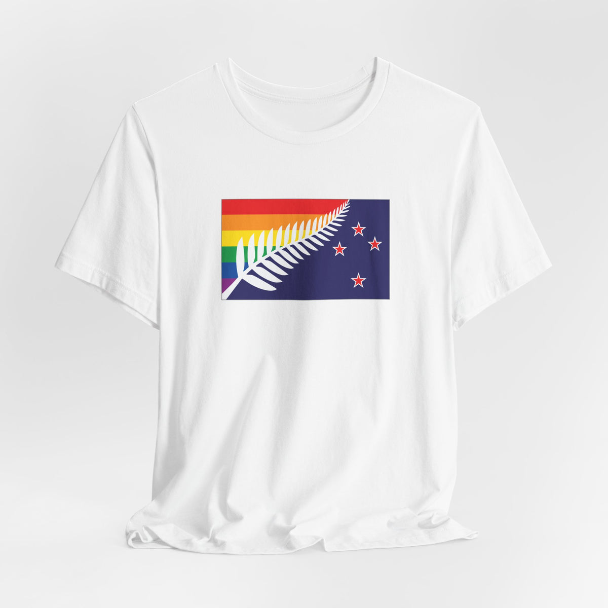 New Zealand Rainbow Pride Flag T-shirt, Several Color Options