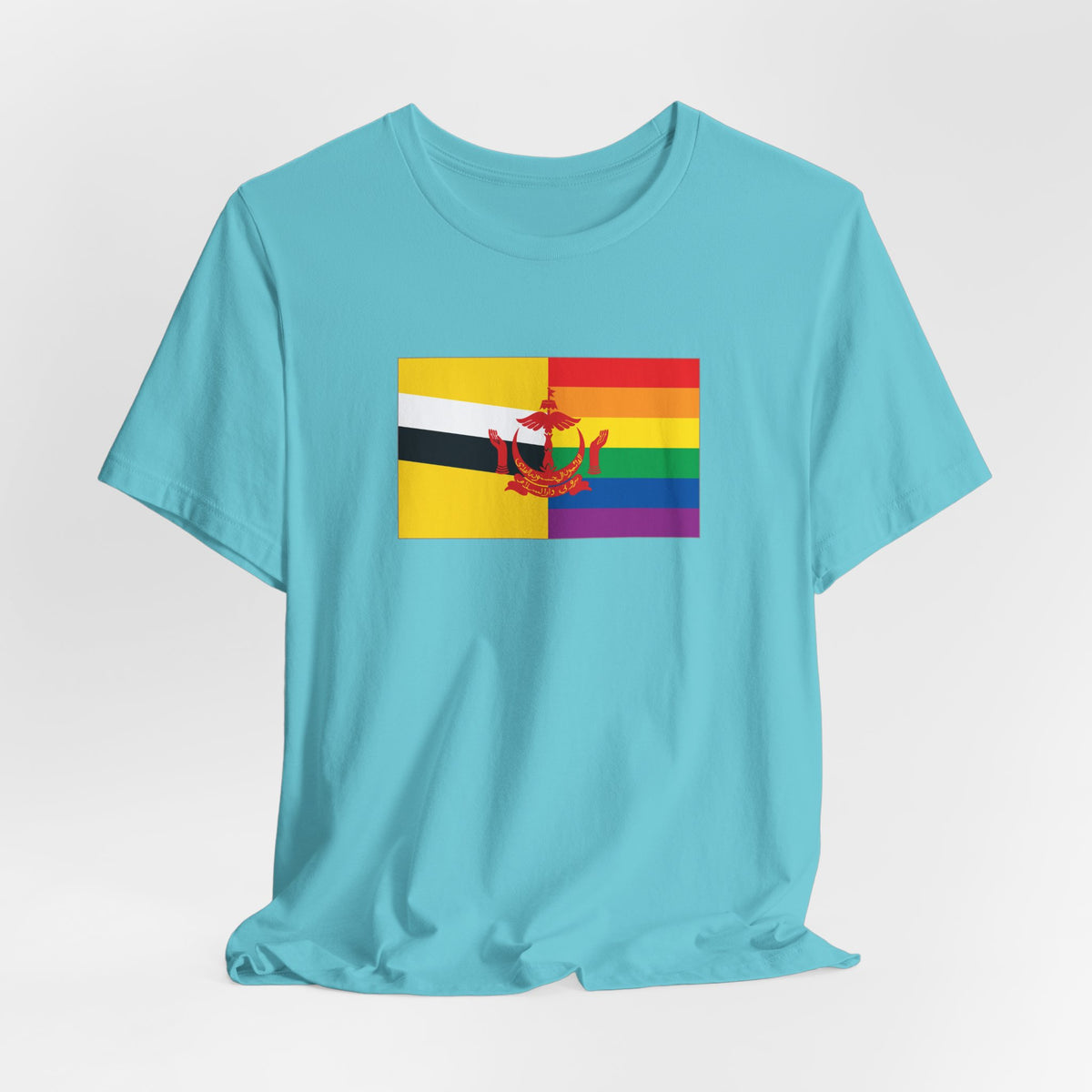 Brunei Rainbow Pride Flag T-shirt, Several Color Options