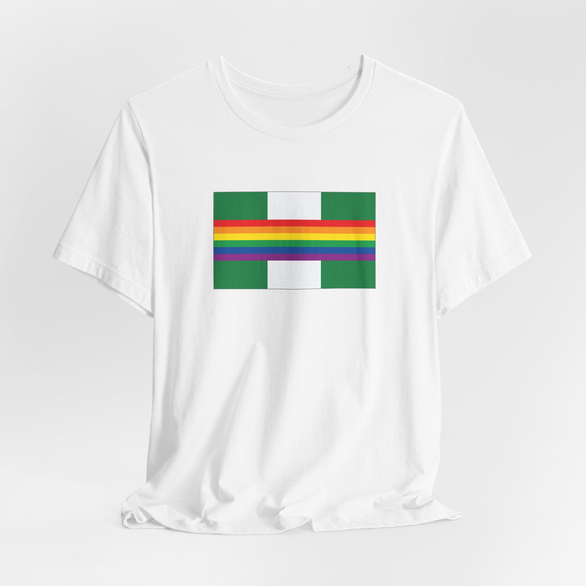 Nigeria Rainbow Pride Flag T-shirt, Several Color Options