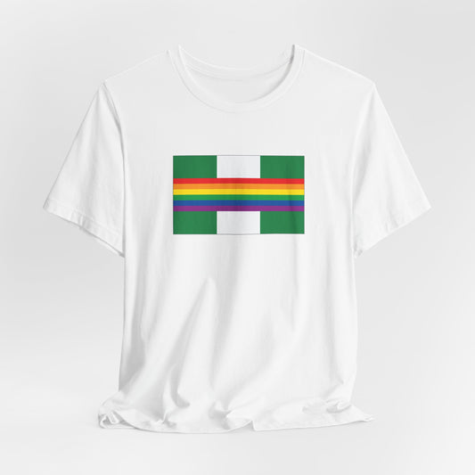Nigeria Rainbow Pride Flag T-shirt, Several Color Options