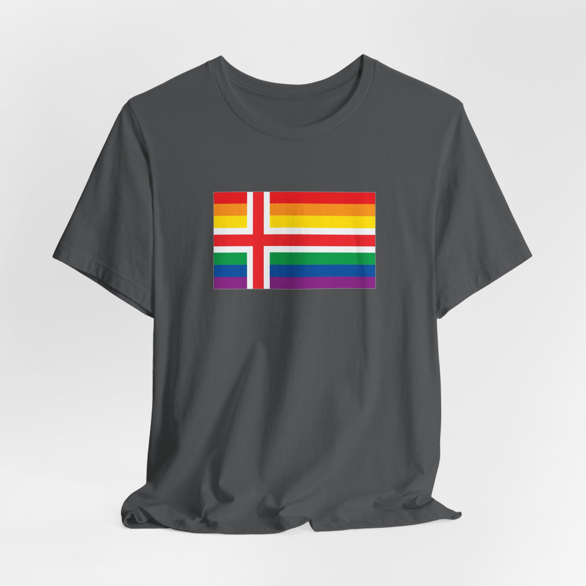Iceland Rainbow Pride Flag T-shirt, Several Color Options