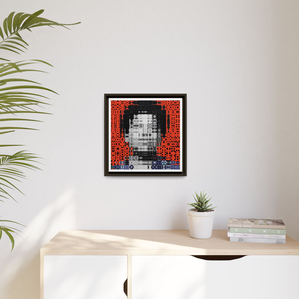 Iconic Foundational Feminist icon Audre Lorde Abstract Portrait Collage Art, Matte Canvas, Framed (Multi-color options)