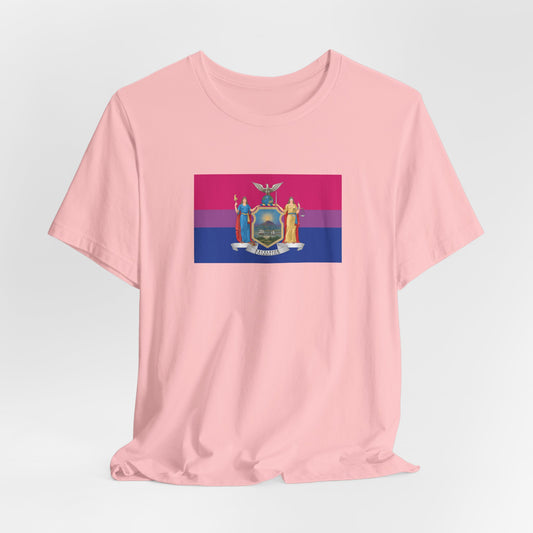 New York Bisexual Pride Flag T-shirt, Several Color Options