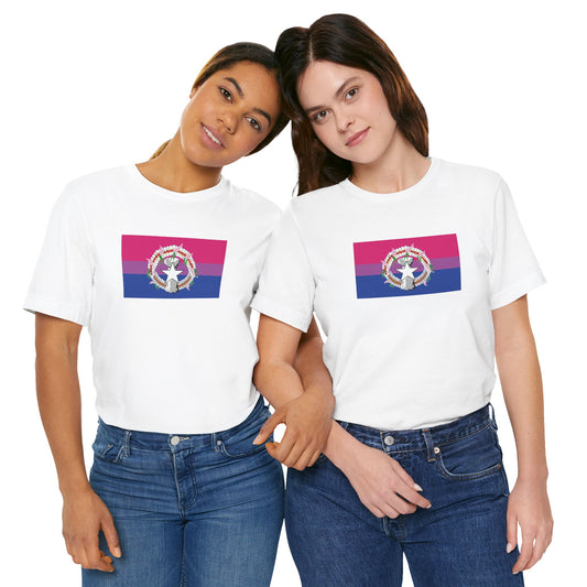 Northern Mariana Islands Bisexual Pride Flag T-shirt, Several Color Options
