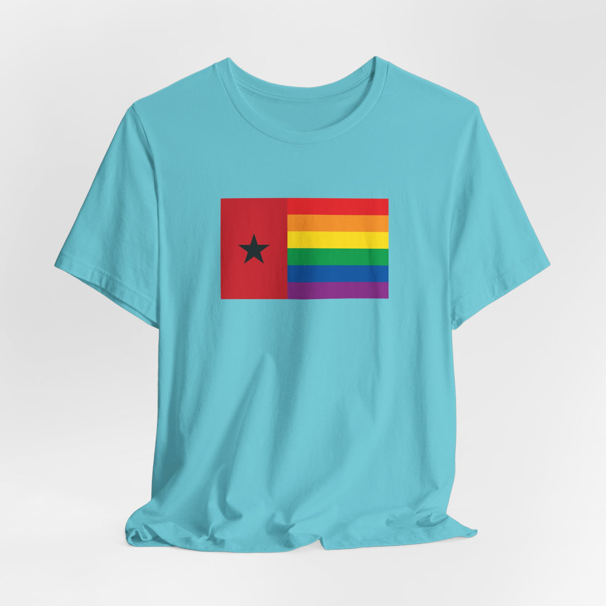 Guinea-Bissau Rainbow Pride Flag T-shirt, Several Color Options