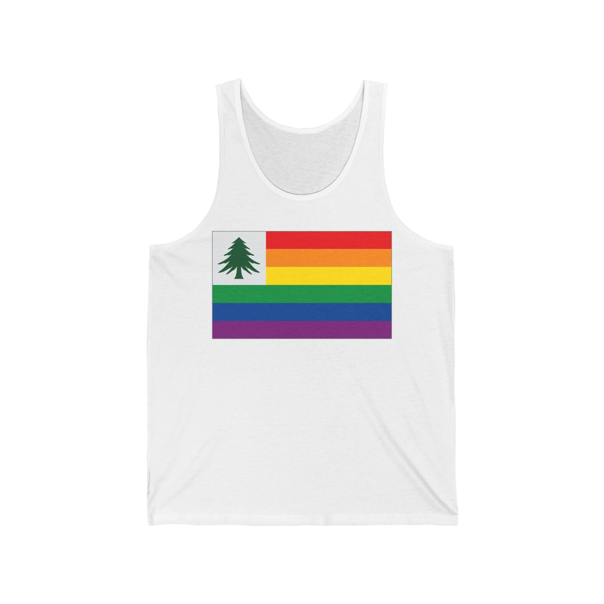 New England Rainbow Pride Flag Jersey Tank