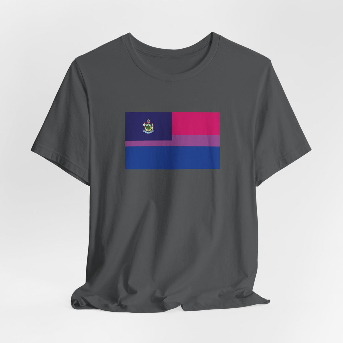Maine Bisexual Pride Flag T-shirt, Several Color Options