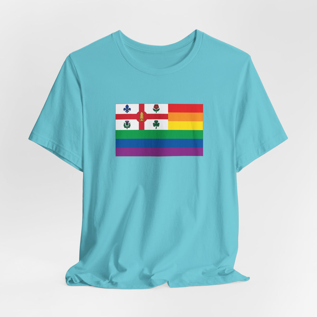 Montreal, Canada Rainbow Pride Flag T-shirt, Several Color Options