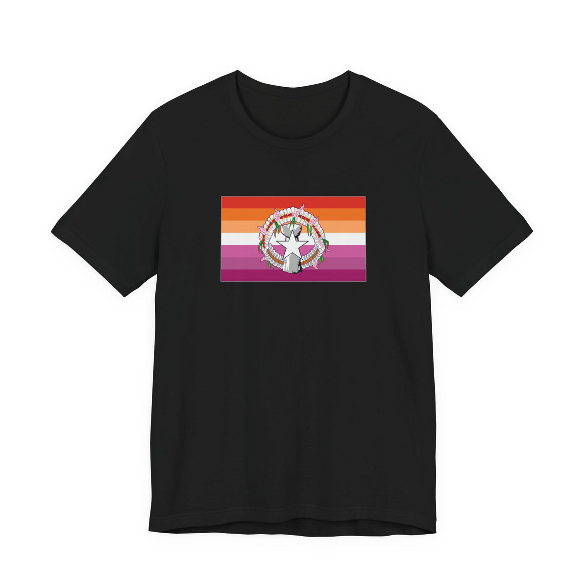 Northern Mariana Islands Lesbian Pride Flag T-shirt, Several Color Options