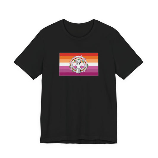 Northern Mariana Islands Lesbian Pride Flag T-shirt, Several Color Options