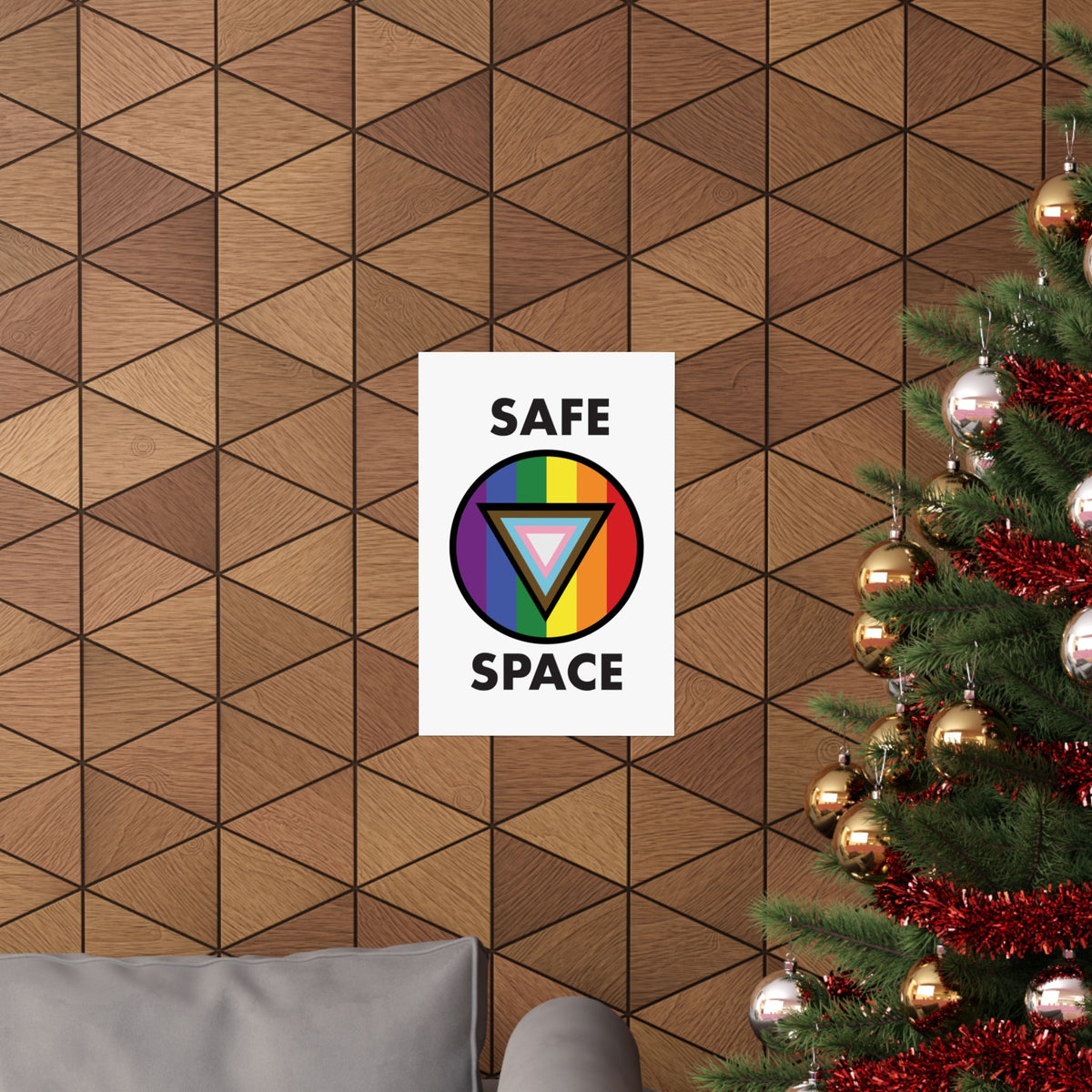 SAFE SPACE Poster - rainbow triangle deco