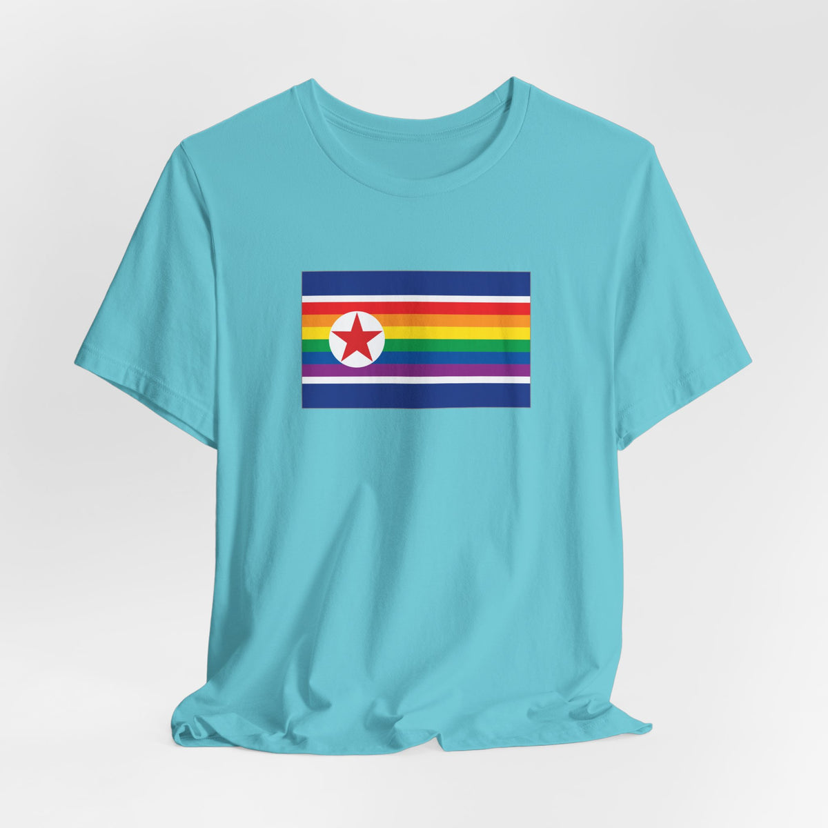 North Korea Rainbow Pride Flag T-shirt, Several Color Options
