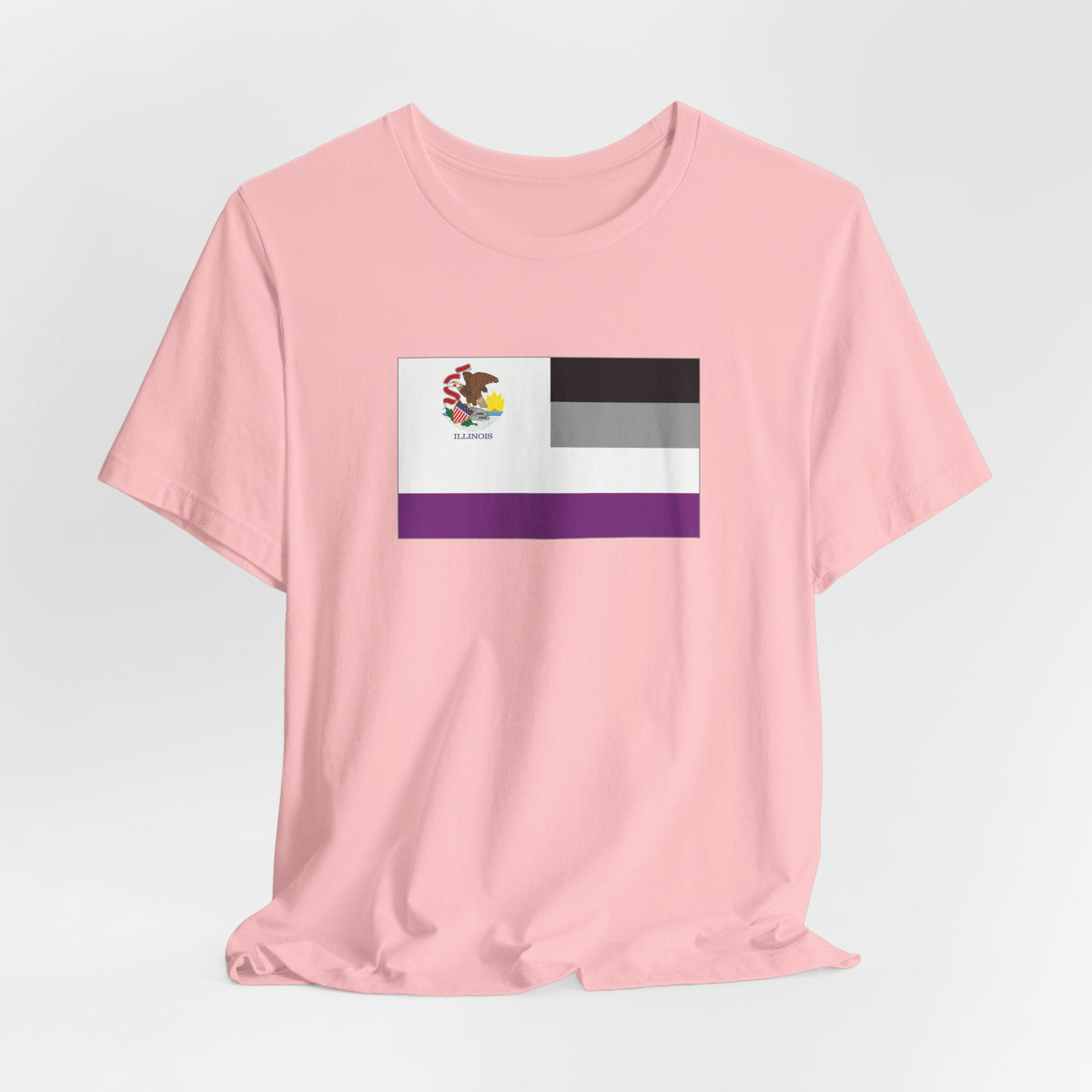 Illinois Asexual Pride Flag T-shirt, Several Color Options