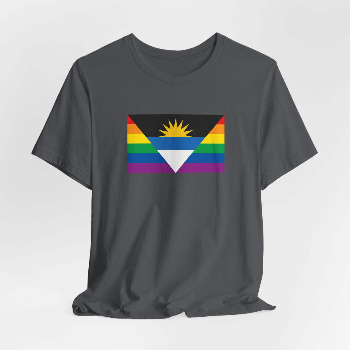 Antigua and Barbuda Rainbow Pride Flag T-shirt, Several Color Options