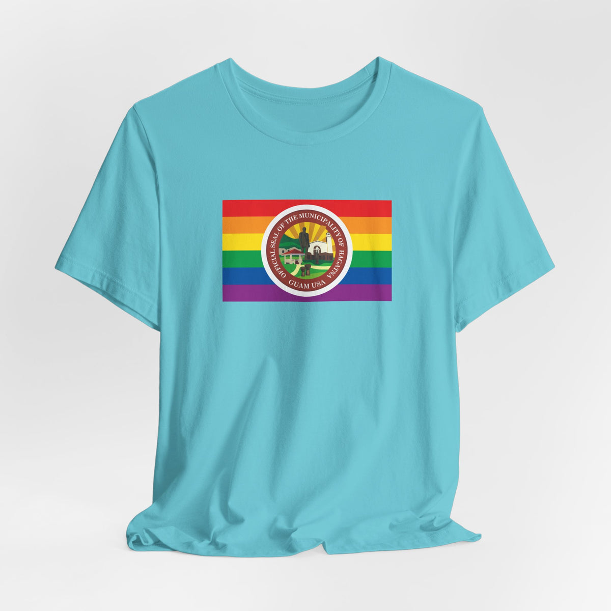Hagåtña, Guam Rainbow Pride Flag T-shirt, Several Color Options