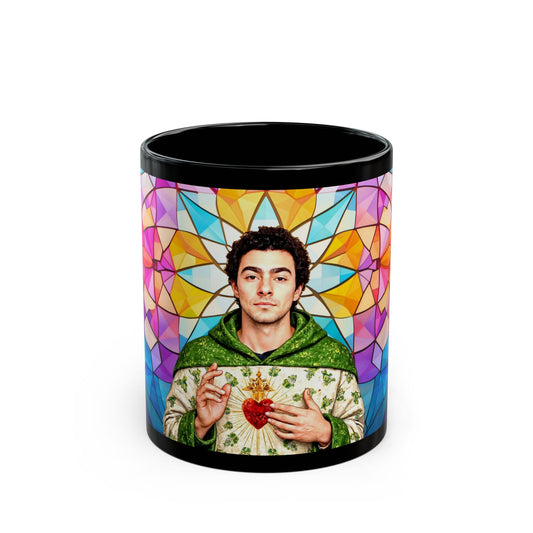 The Radiant Heart of Our Patron Saint of the Denied,  St. Luigi Black Mug