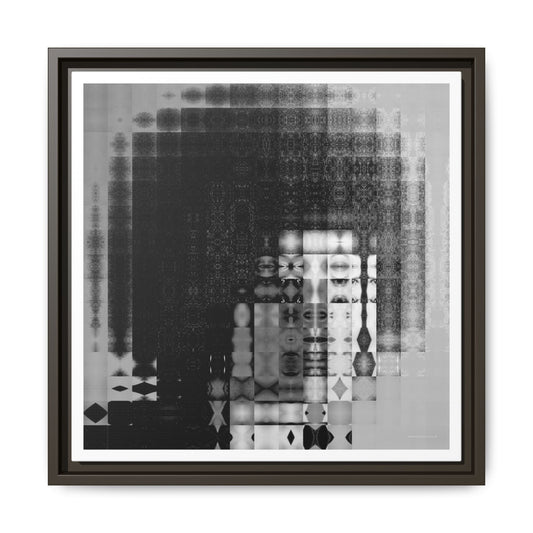 Feminist Icon Angela Davis Abstract Portrait Collage Art, Matte Canvas, Framed (Multi-color options)