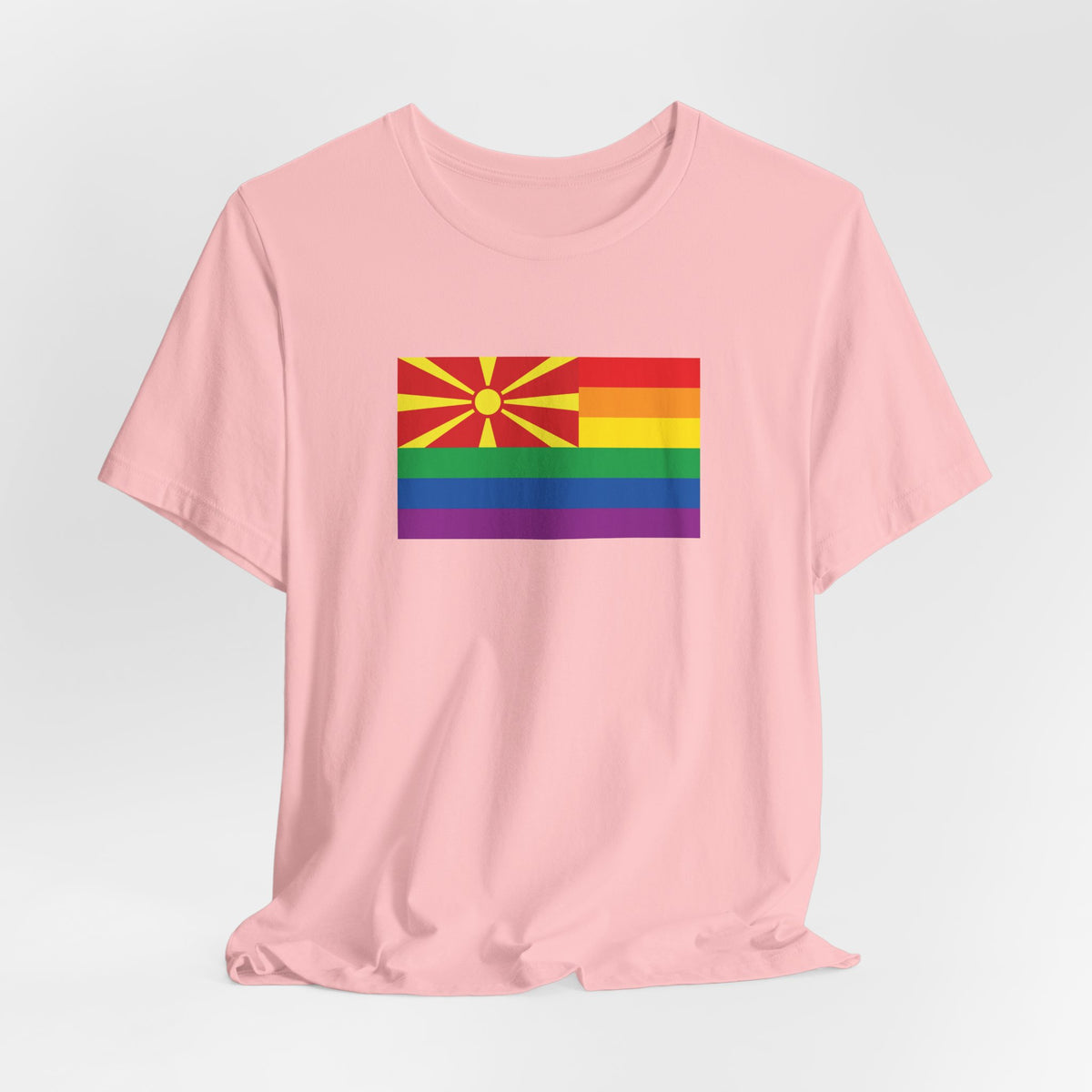 North Macedonia Rainbow Pride Flag T-shirt, Several Color Options