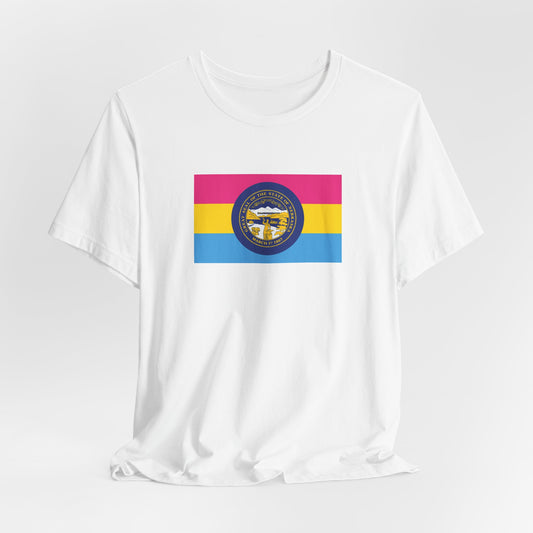 Nebraska Pansexual Pride Flag T-shirt, Several Color Options