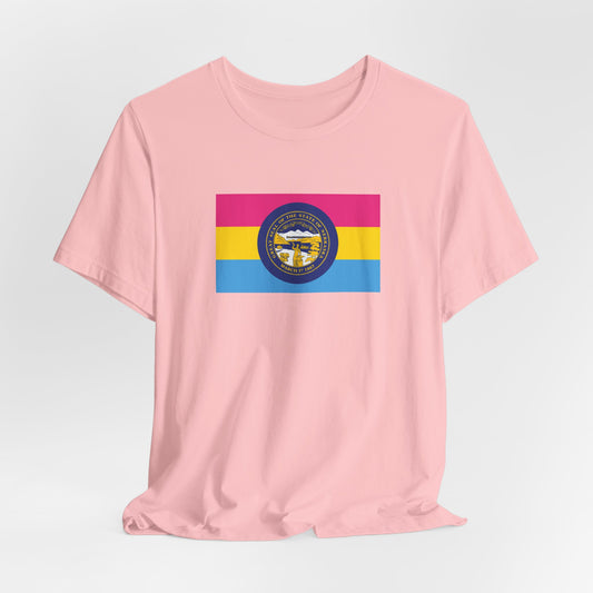Nebraska Pansexual Pride Flag T-shirt, Several Color Options