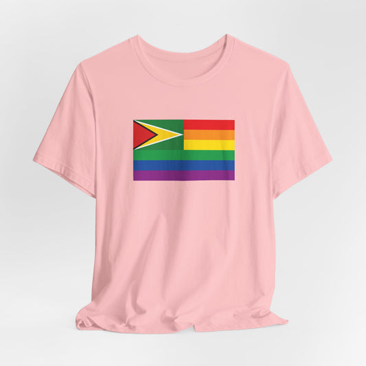 Guyana Rainbow Pride Flag T-shirt, Several Color Options