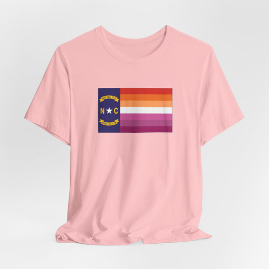 North Carolina Lesbian Pride Flag T-shirt, Several Color Options