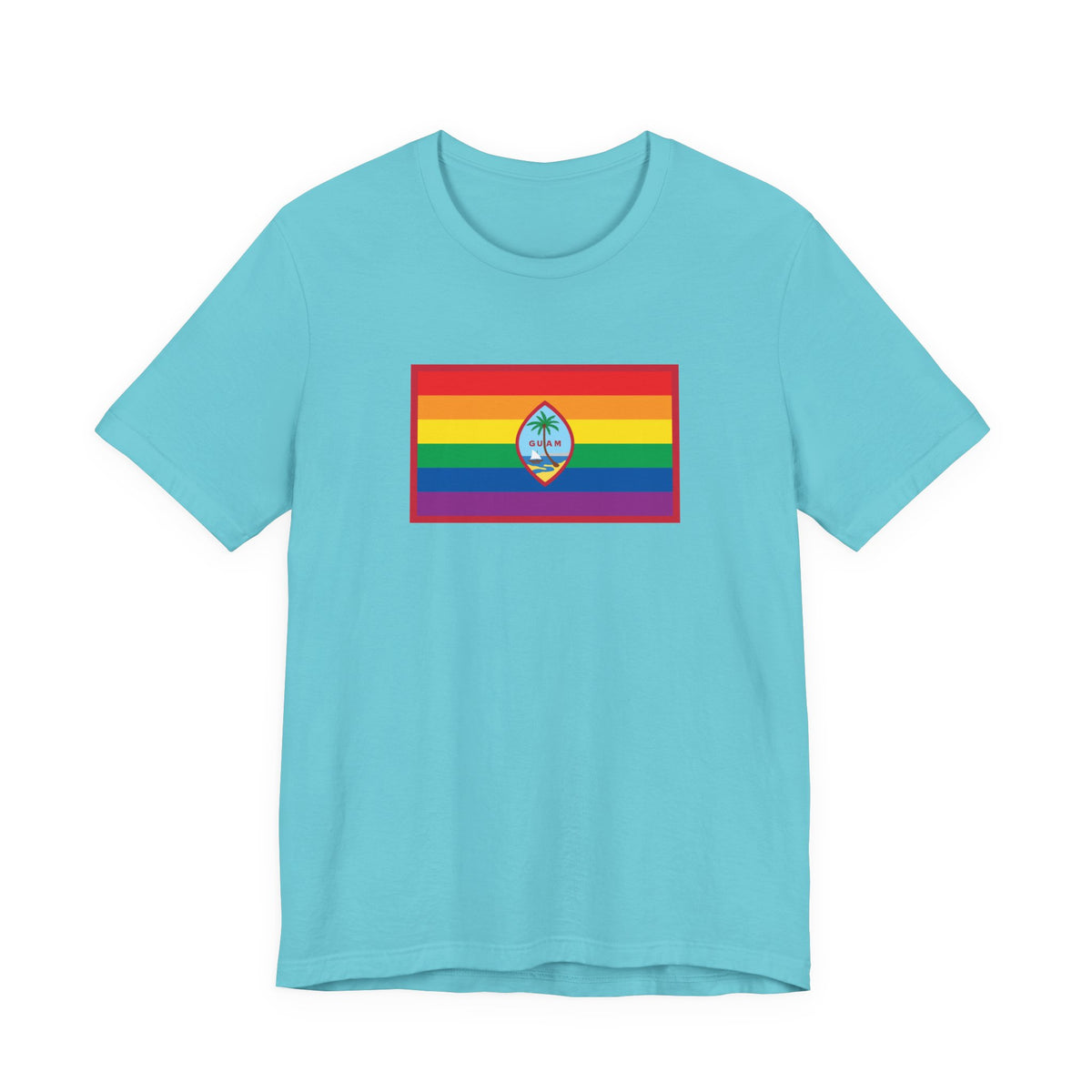 Guam Rainbow Pride Flag T-shirt, Several Color Options