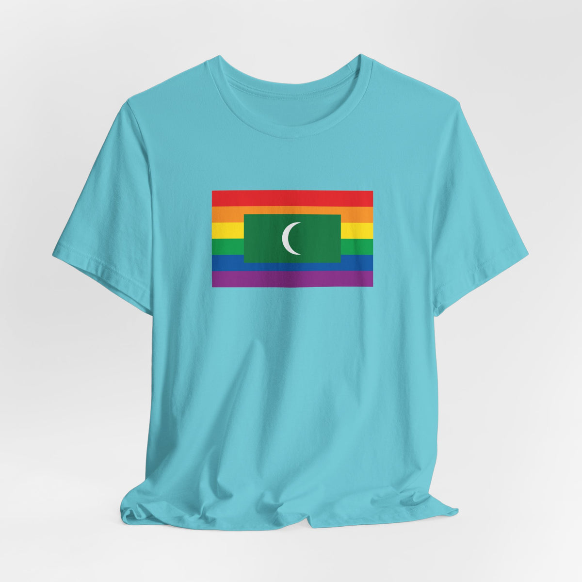 Maldives Rainbow Pride Flag T-shirt, Several Color Options